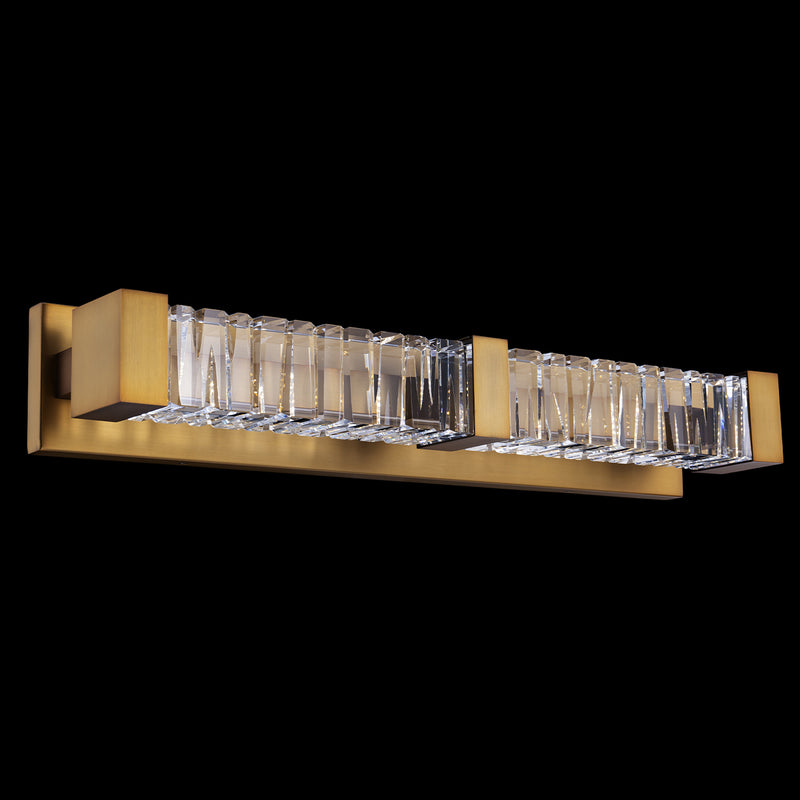 Guild Vanity Light Small Aged Brass By Schonbek Beyond