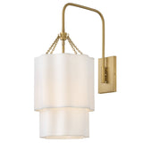 Gwen Large Single Light Sconce - Lacquered Brass - by Hinkley