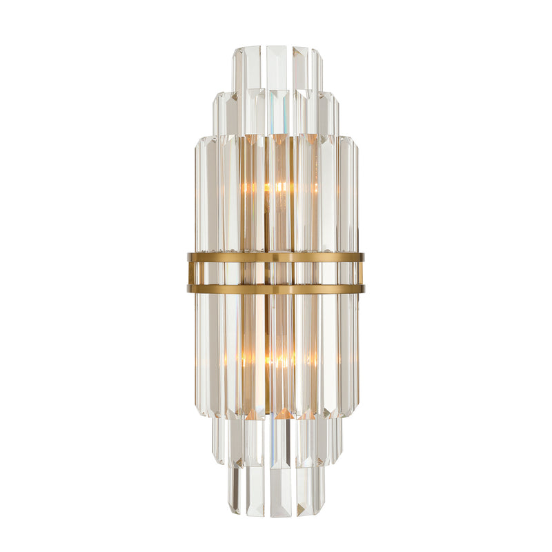 Hayes 7.5'' Aged Brass Sconce by Crystorama