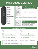 Universal Fan-Light Remote Control with Receiver