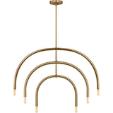 Hadden Chandelier — 36", Satin Brass