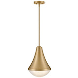 Haddie LED Pendant Light Lacquered Brass By Lark Living -Light View