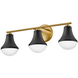 Haddie LED Vanity Light 3 Lights Black By Lark Living - Side View1