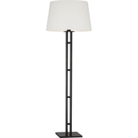 Haddon Floor Lamp — 20", White Linen, Aged Iron