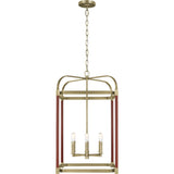 Hadley Lantern Pendant — 18", Time Worn Brass