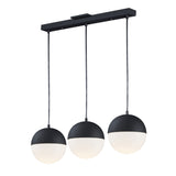 Half Moon 3-Light LED Pendant by ET2 - Black