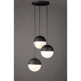 Half Moon 3-Light LED Pendant by ET2 - Black
