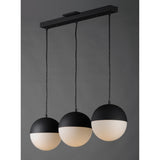 Half Moon 3-Light LED Pendant by ET2 - Black
