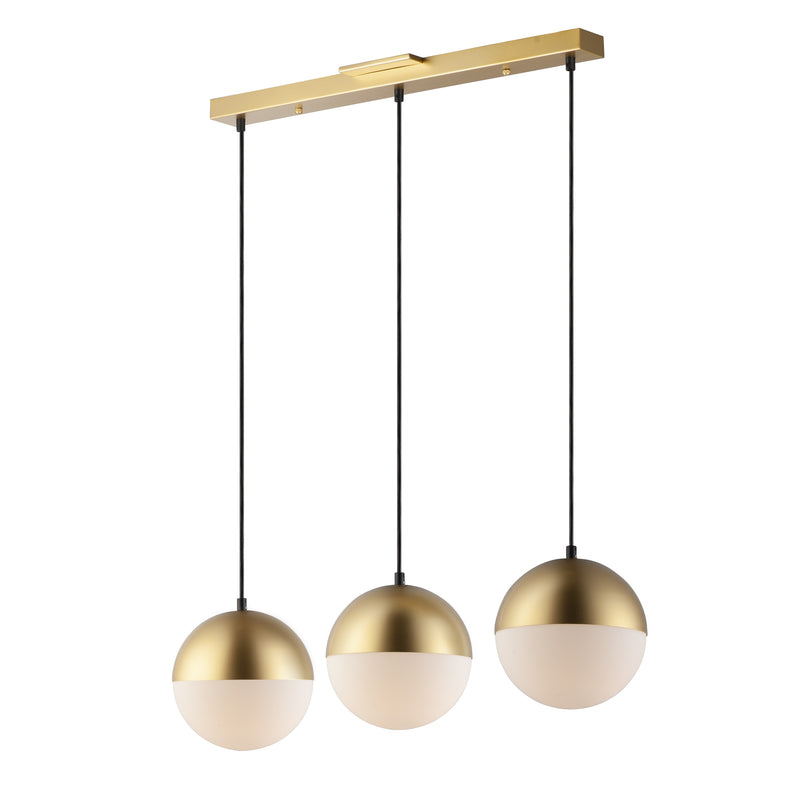 Half Moon 3-Light LED Pendant by ET2 - Metallic Gold