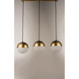 Half Moon 3-Light LED Pendant by ET2 - Metallic Gold