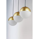 Half Moon 3-Light LED Pendant by ET2 - Metallic Gold