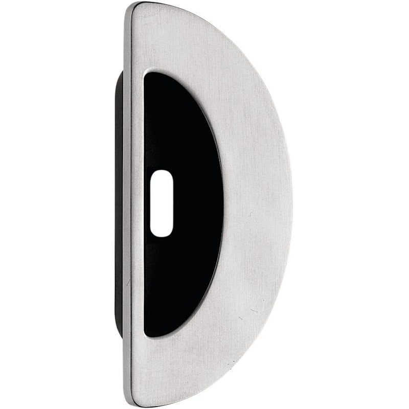 Half Moon Pocket Door Pull in Satin Chrome by Colombo Design