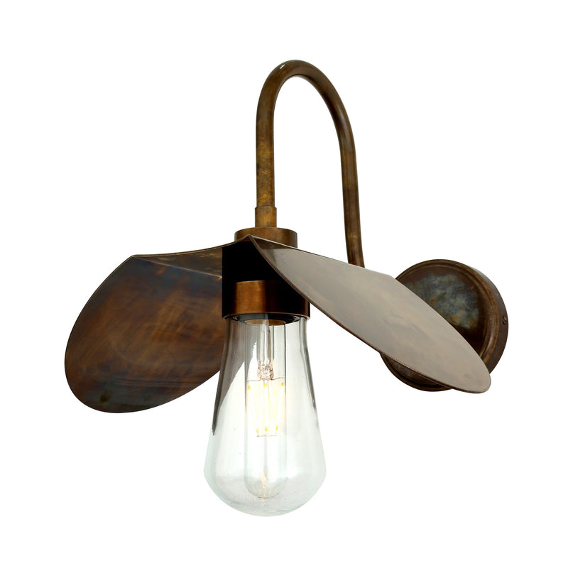 Hali Swan Neck Wall Light - Antique Brass