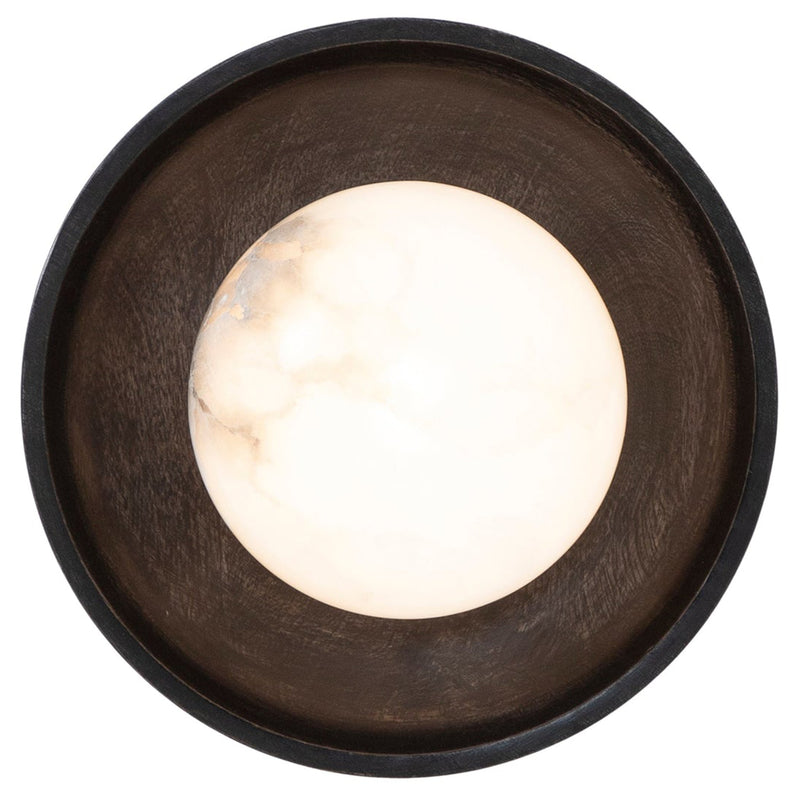 Haloa Wall Light Stained Dark Brown By Renwil Main View 1