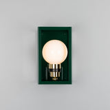 Hamilton Outdoor Wall Light - Racing Green & Natural Brass