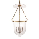 Hampton Pendant Large Star Cut Aged Brass by Hudson Valley