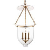 Hampton Pendant Medium Clear Aged Brass by Hudson Valley