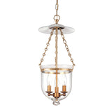 Hampton Pendant Small Clear Aged Brass by Hudson Valley