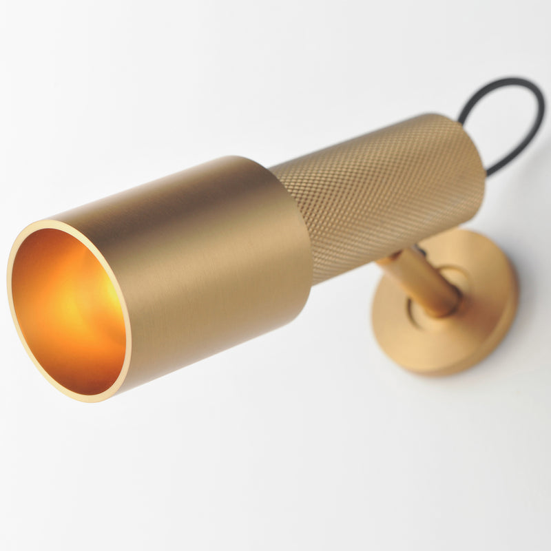 Handler Indoor LED Spot Light Aged Brass By ET2 Detailed View