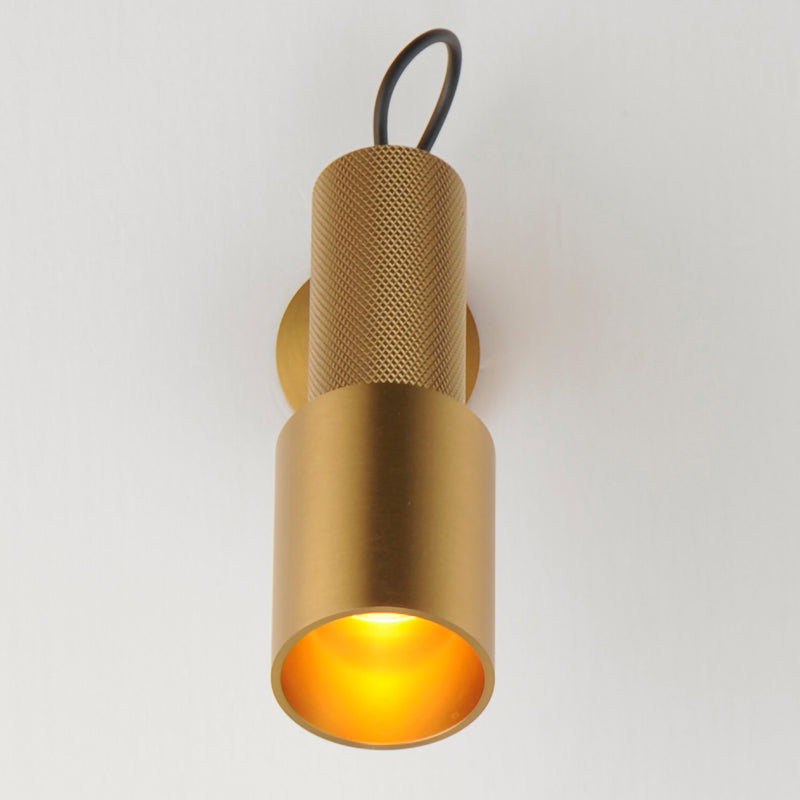 Handler Indoor LED Spot Light Aged Brass By ET2 With Light