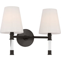 Hanover Vanity Light — 15", Milk, Aged Iron
