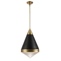 Hargreaves Pendant Black / Natural Aged Brass by Maxim Lighting