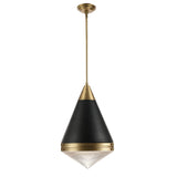 Hargreaves Pendant Black / Natural Aged Brass by Maxim Lighting