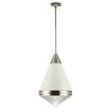 Hargreaves Pendant White / Polished Nickel by Maxim Lighting