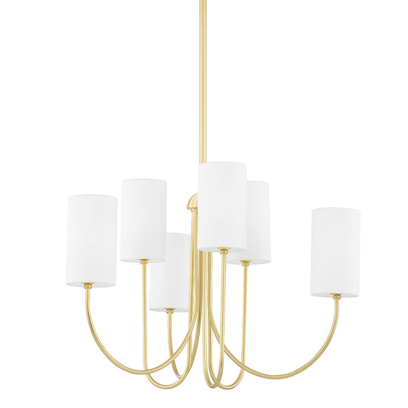 Harlem Chandelier - 6-Light - Aged Brass by Hudson Valley