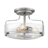 Harper Medium Semi-Flush Mount - Brushed Nickel - by Hinkley