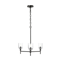Hartley Chandelier — 24", Clear, Aged Iron