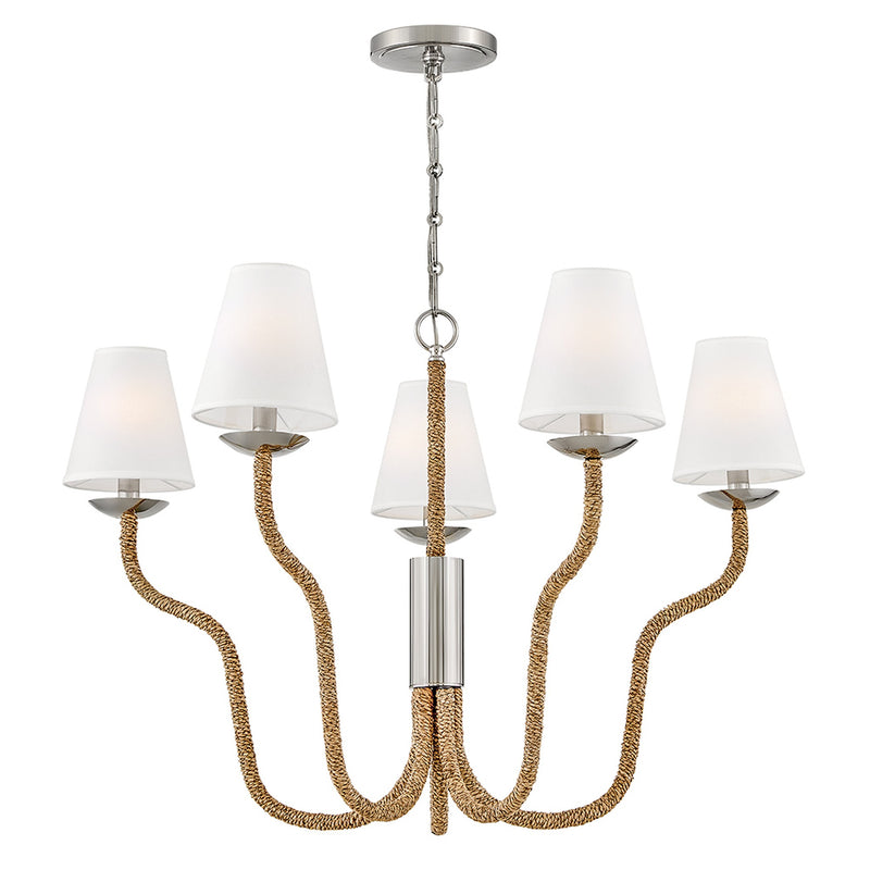 Harwich Medium Chandelier - Polished Nickel - by Hinkley