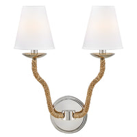Harwich Medium Two Light Sconce - Polished Nickel - by Hinkley