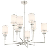 Hatfield Chandelier Polished Nickel By Crystorama-Front View2