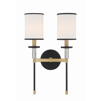 Hatfield Sconce 12'' Black Forged + Vibrant Gold