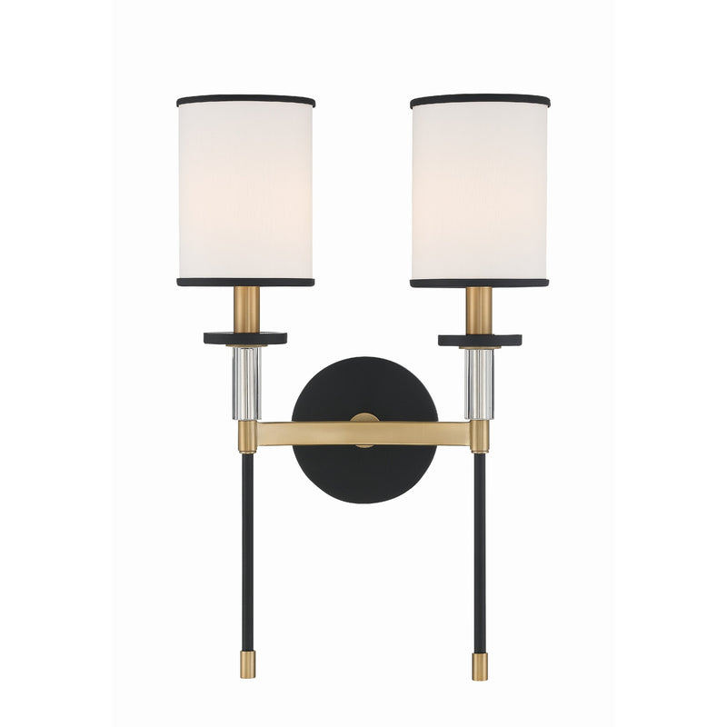 Hatfield Sconce 12'' Black Forged + Vibrant Gold
