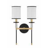 Hatfield Sconce 12'' Black Forged + Vibrant Gold