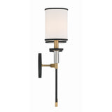 Hatfield Sconce 12'' Black Forged + Vibrant Gold