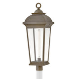 Hawthorne Post Mount Lantern - Blackened Brass