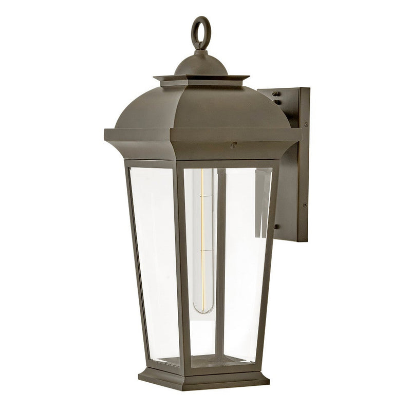 Hawthorne Wall Mount Lantern Medium Blackened Brass 1