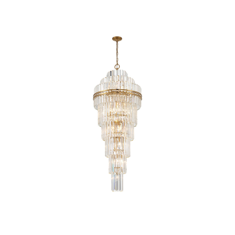 Hayes Cascade Chandelier 24'' Aged Brass