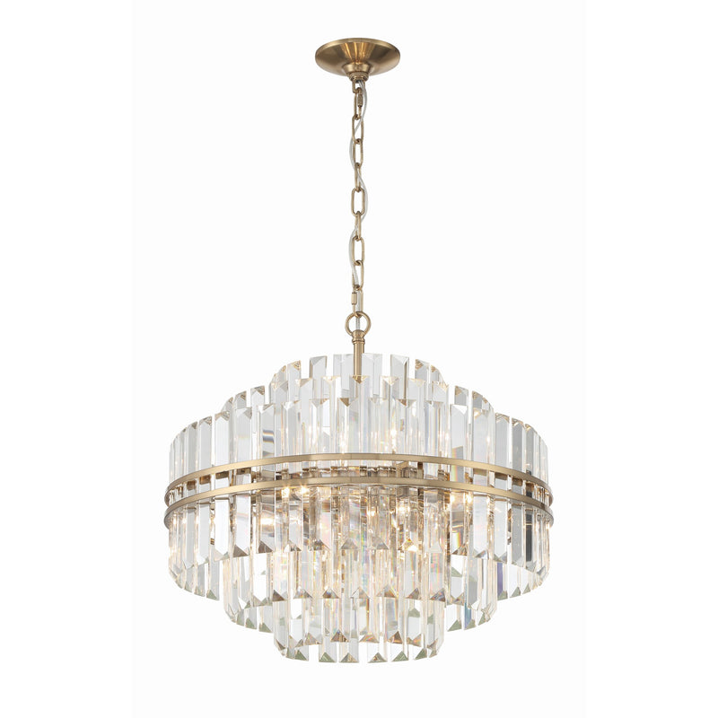 Hayes Chandelier by Crystorama - 22" Aged Brass