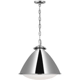 Hayward Pendant Large Polished Nickel By Visual Comfort Studio - Side View