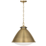 Hayward Pendant Large Time Worn Brass By Visual Comfort Studio  - Side View