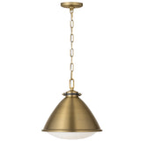 Hayward Pendant Medium Time Worn Brass By Visual Comfort Studio - Front View