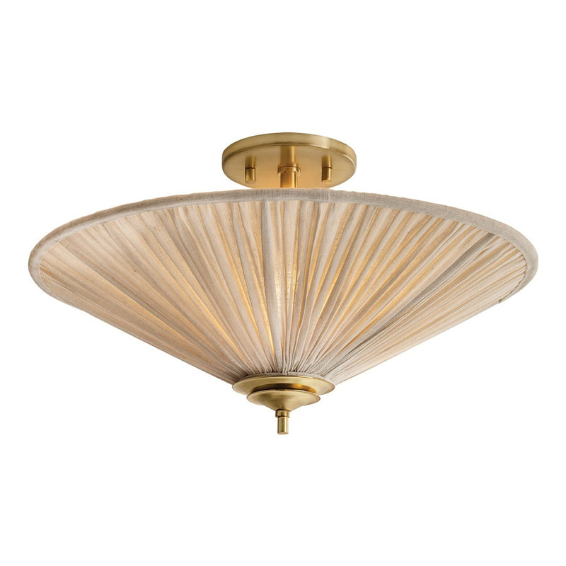 Helen Semi Flush - Aged Brass