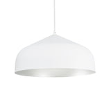 Helena Pendant — 17 Inch, White/Silver