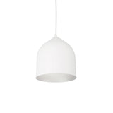 Helena Pendant — 8 Inch, White/Silver