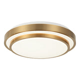 Helix Flush Mount 15 Inch Aged Gold Brass