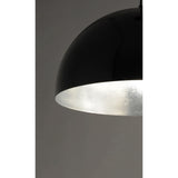 Hemisphere Pendant Light by ET2 - 24 Inch Gloss Black / Aluminum